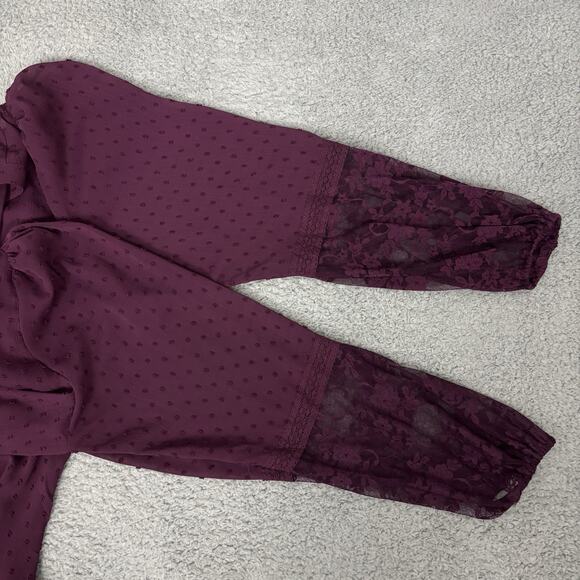 Torrid Woman Sheer Kimono Clit Dot Texture Plus sz 1X Button Front Lace Fairy - Picture 16 of 16